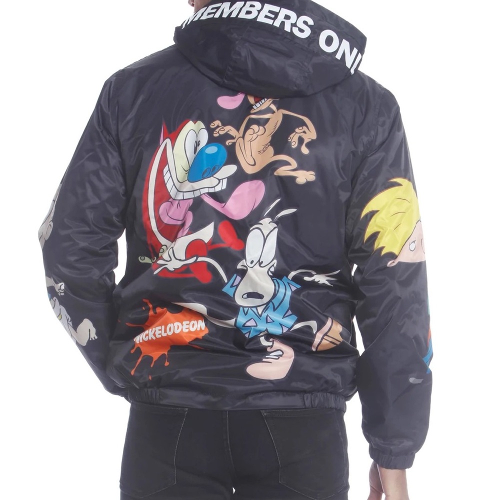 Members only Nickelodeon Collab black puffer jacket